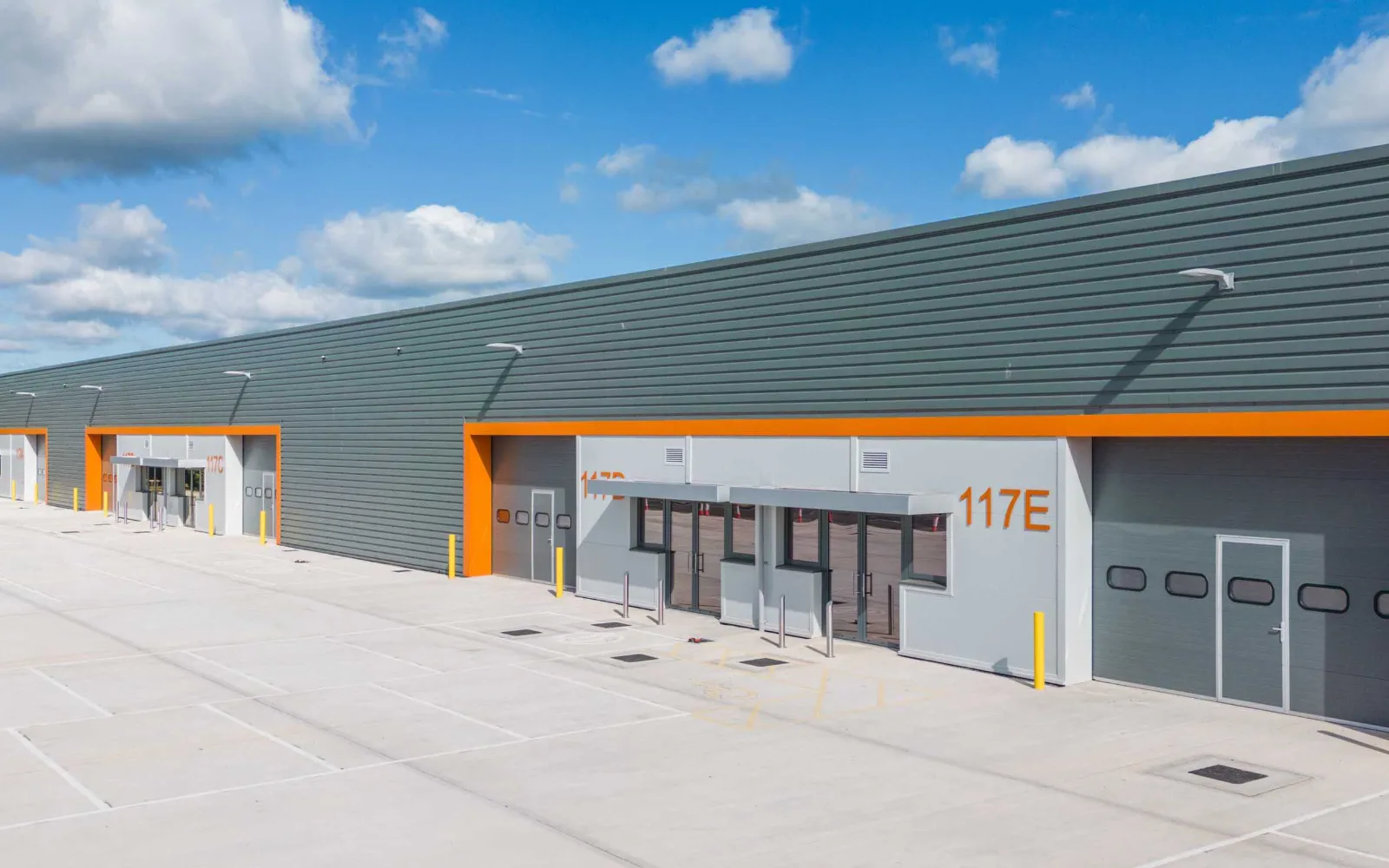 Refurbished industrial units at Hartlebury Trading Estate, Worcestershire
