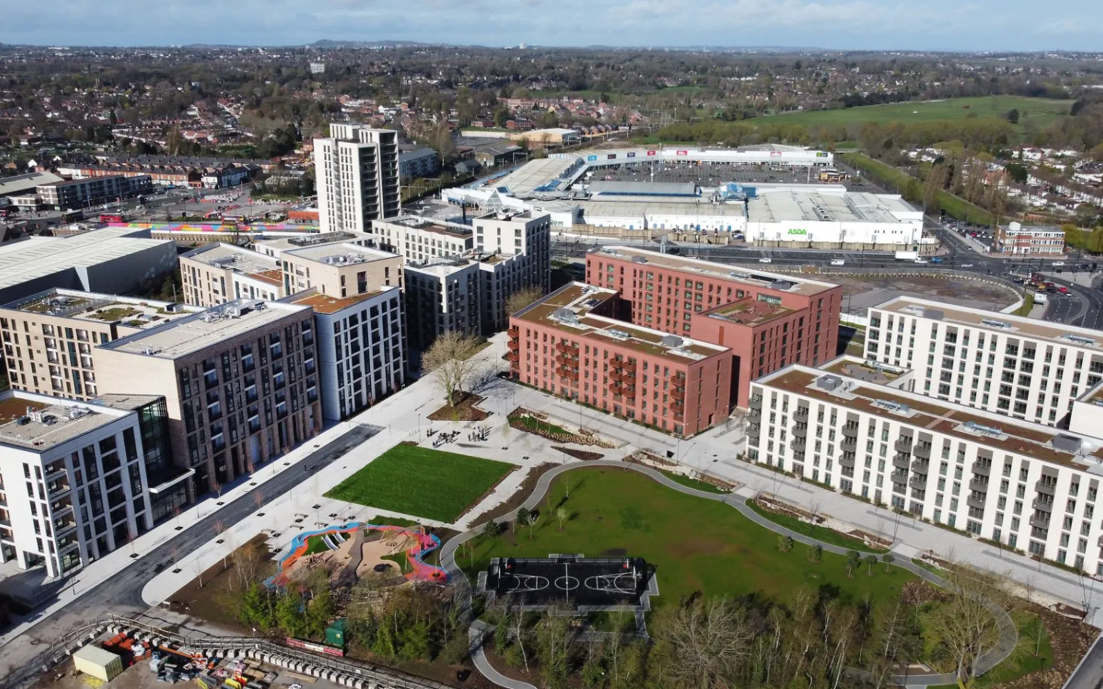 New apartment blocks at Perry Barr, Birmingham